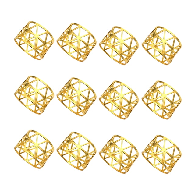 Toystoory Servilletero de 12 piezas, anillo de Metal para el hogar, cafetería, Bar, Hotel, restaurante, cocina, fiesta, boda, cena, soporte organizador de Almacenamiento y organización del hogar Oro Toystoory HA069502-01