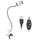 thumbnail image 1 of Luz de abrazadera USB, temperatura de Color fría y cálida, luz de cuello de cisne ajustable de 360 grados (plateada), 1 of 14