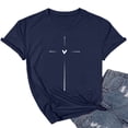 thumbnail image 2 of TAIAOJING Womens Tops Casual Loose Fit Causal Letter Printed T Shirt Graphic Short Sleeve T Shirt, 2 of 5