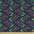 thumbnail image 2 of Geometrical Sofa Upholstery Fabric by the Yard, Abstract Pattern of Triangles and Zigzags Composition on a Dark Background, Decorative Fabric for DIY and Home Accents, Multicolor by Ambesonne, 2 of 5