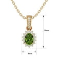 thumbnail image 5 of SuperJeweler 1 1/3 Carat Oval Shape Peridot and Diamond Necklace In 14 Karat Yellow Gold, 18 Inches For Women, 5 of 6