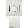 thumbnail image 1 of 4Pcs Jacquard Cloth Napkin Elegance Polyester Dinner Napkins for Kitchen Parties Holiday Dinner Tabletop Square 20x 20 in beige, 1 of 6