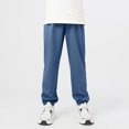 thumbnail image 2 of Wlynlyn Kids Jogger Pants Elastic Waist Cuffed Ankle Casual Soft Lightweight Trousers Multi Colors(12-13 Years,Dark Blue), 2 of 7