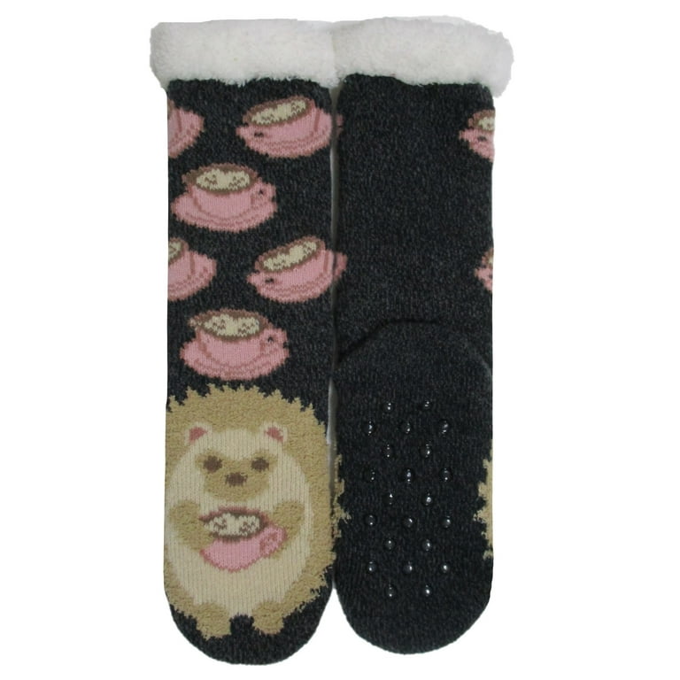 Women's Chenille Knit Slipper Socks with Gripper Bottoms – Fuzzy Babba