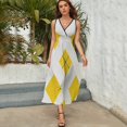 thumbnail image 5 of Vestido De Noche De Lujo Sin Mangas Para Mujer, Diamond Grid Vestido De Fiesta, 5 of 5