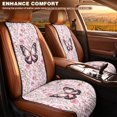 thumbnail image 3 of Eheartsgir Butterfly Floral Print Quilted Car Front Seat Covers, All Season Comfort Polyester Fabric Car Seat Covers 2 Pack Breathable Car Seat Protectors for Universal Fit, 3 of 7