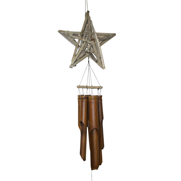 Campana de Viento de Bambú Cohasset Estrella de Madera Flotante Náutica