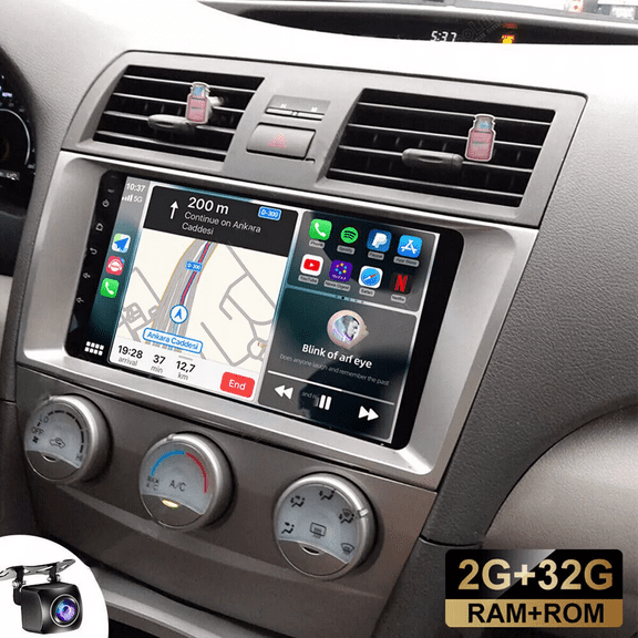 Eforcase Car Stereo Radio for Toyota Camry 2007-2011 9" Touchscreen Android 13 GPS Navigation for Car Android Head Unit with Bluetooth, FM/RDS/SWC Backup Camera