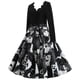 thumbnail image 4 of Vestido de fiesta vintage con estampado de cuello en V y manga larga para mujer de Halloween Fridja nalpqowj5056, 4 of 9