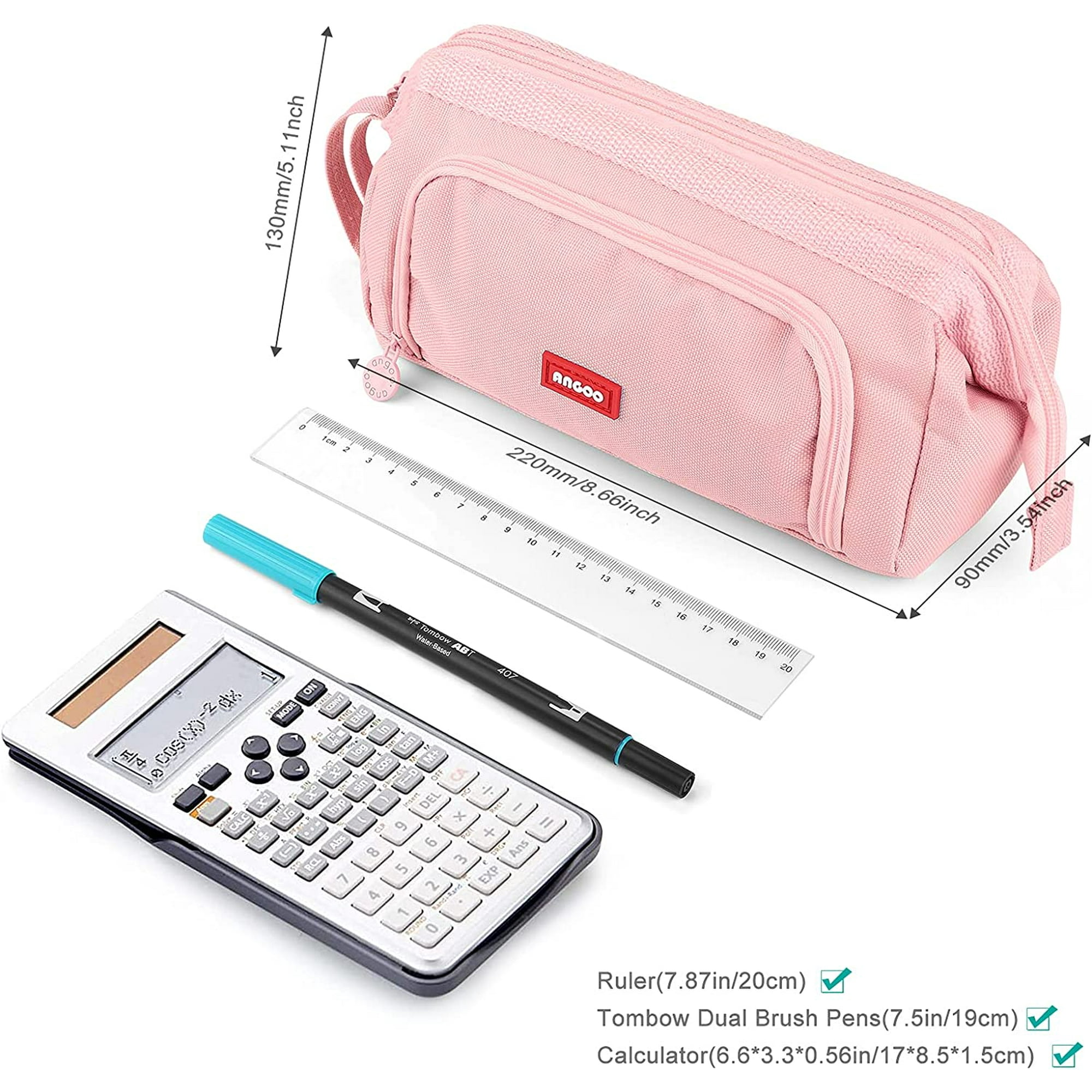 Large Pencil Cases for Girls Super Big Pencil Case Zipper Smoothy