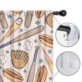 thumbnail image 4 of Blackout Kids Curtains,Beige Baseball Items Pattern Childrens Insulated Curtains Set Of 2,Bedroom Essentials,Toddler Room Decor 52"x84", 4 of 5