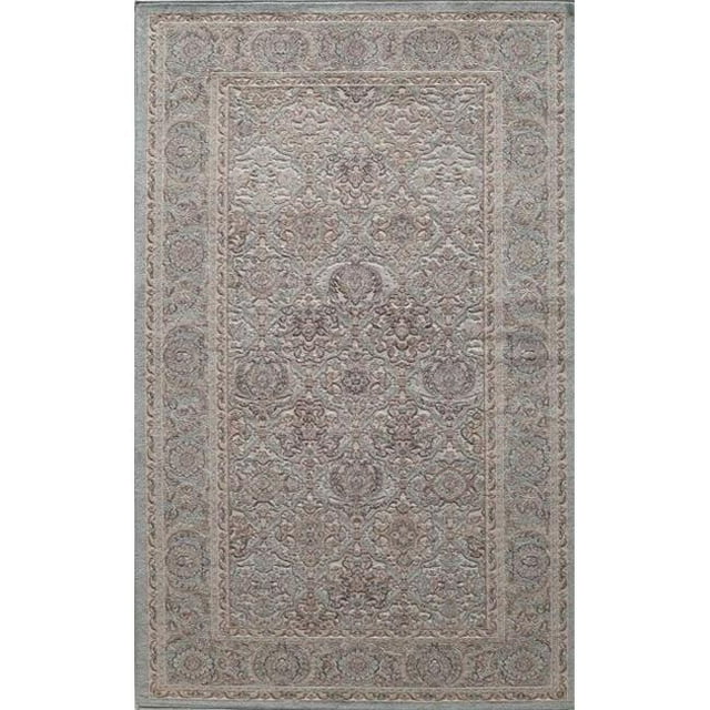 Rugs America 26073 Riviera Light Blue Rectangle Oriental Rug, 5 x 8 ft.