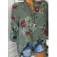 thumbnail image 2 of Popular mujer top moda cuello en V estampado pullable camisa de manga larga MABOTO Blanco XL, 2 of 4