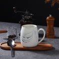 thumbnail image 2 of Lorren Home Trends Marble Swirl Pattern Stoneware Coffee Mugs, Matte Blue and Brown Swirls, Set of 4, 2 of 5