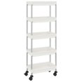 thumbnail image 2 of 5-tier Kitchen Trolley White 16.5"x11.4"x50.4" Iron And Abs, 2 of 5