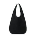 thumbnail image 4 of No Boundaries Women's Woven Oversized Hobo Shoulder Handbag Black, 4 of 4