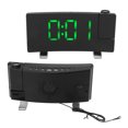 thumbnail image 4 of Electronic Projection Alarm Clock, ABS Black Body Radio Projection Alarm Clock  for Bedroom White Letters,Blue Letters,Green Letters,Red Letters, 4 of 7