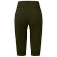 thumbnail image 5 of Pantalon Capri Uni Élégant pour Femmes, Tissu Extensible Confortable, Tenue Polyvalente, 5 of 5