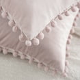 Phantoscope Throw Pillow with Insert，Silky Velvet Series Pom Pom
