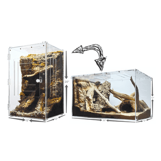 OiiBO 64 Gallon Full Glass Reptile Terrarium, 48