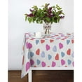 thumbnail image 4 of Love Heart Rectangle Table Cloth Red Blue Pink Watercolor Heart Shaped Wipeable Waterproof Tablecloths Table Cover for Party Picnic Dinner Indoor and Outdoor 60" X 84", 4 of 6