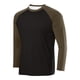 thumbnail image 1 of pstuiky camisetas de manga larga para hombre, Camisa deportiva transpirable de manga larga raglán con cuello redondo para hombre, de color sólido camisetas de hombre xl, 1 of 2