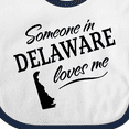 thumbnail image 4 of Inktastic Someone in Delaware Loves Me Boys or Girls Baby Bib, 4 of 4