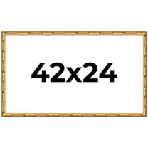 42x24 Frame Gold Bamboo Solid Wood Picture Frame | 0.75 Inch Moulding Width | Interior Frame Depth