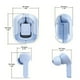 thumbnail image 3 of Audífonos Bluetooth inalámbricos Comerliv Pro cancelación de ruido color azul claro, 3 of 7