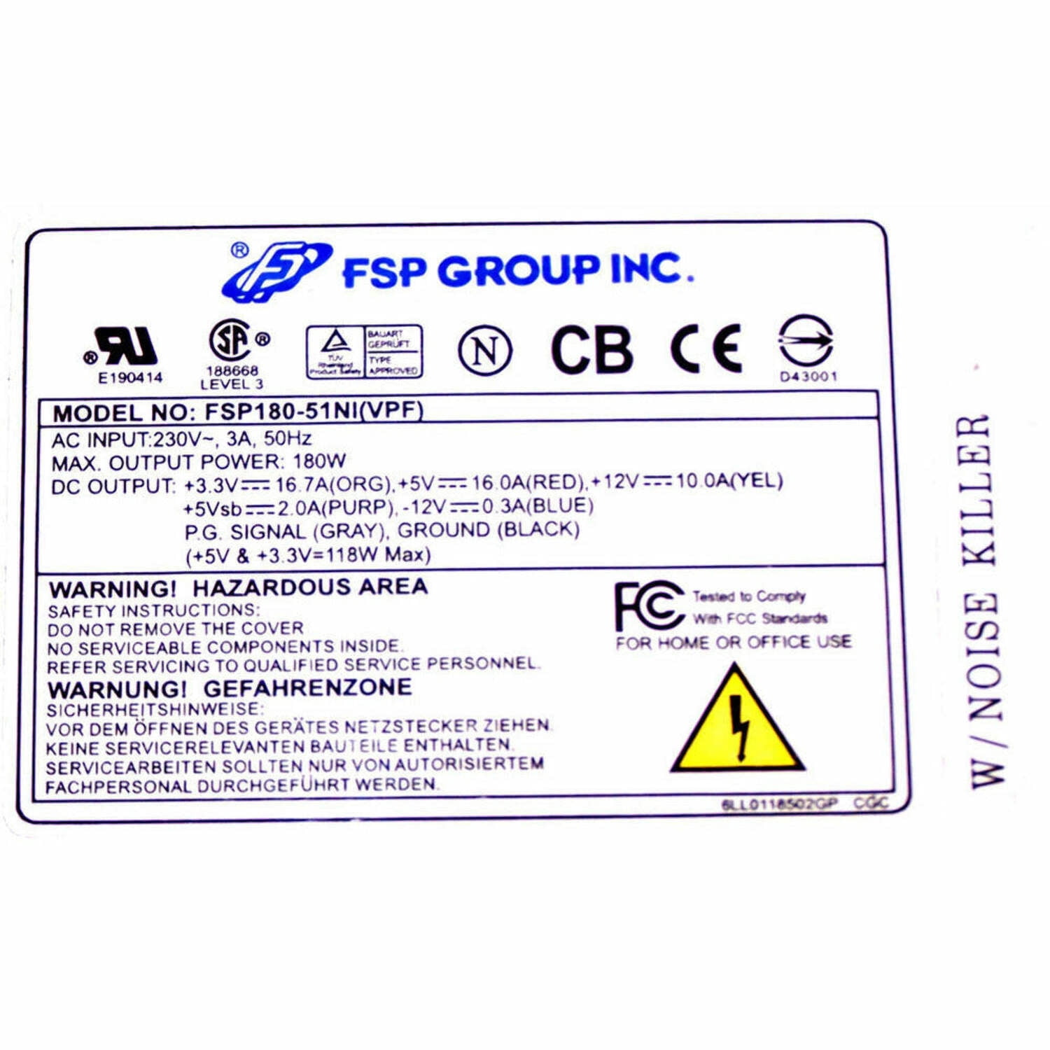 FSP 9PA1801100 180W SFX Power Supply | FSP180-51NI(VPF) Molex Power fonte