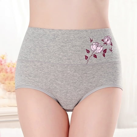 

Pxiakgy intimates for women Elastic Underwear Comfortable Cotton Fashion Printing Women s Grey + L
