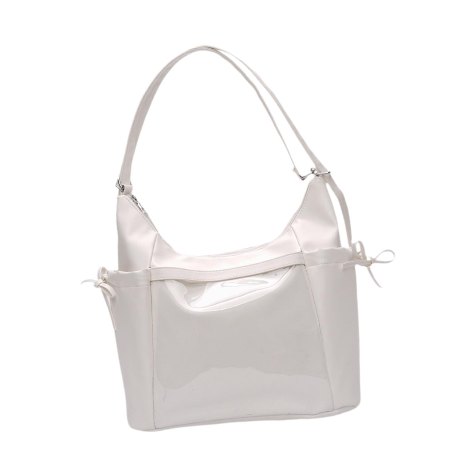 Abbraccia Ita Bag Uniform Bag DIY Multipurpose Transparent Purse Handbag Backpack for Gifts Anime Dolls Display Party Shopping Students White