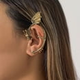 thumbnail image 4 of Fasijew Ear Cuff Punk Ear Cuff Shaped Ear Cuff Exaggerated Hip Hop Gothic Punk Non-Piercing Clip Wrap Cartilage Earring Fashion Accessory, 4 of 7