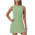 thumbnail image 2 of Tumotour Summer Tank Dress for Women Mini Dress Woman Fashion Comfortable Summer Solid Color Sleeveless Round-Neck Dress, 2 of 6