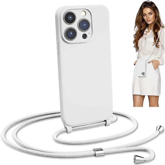 Blaspins Crossbody Lanyard Strap Case for iPhone 16 Plus, 6.7 inch 160 cm Strap