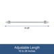 thumbnail image 4 of Barra magnética pequeña ajustable Kenney, plata satinada, 41 — 71 cm, 4 of 8