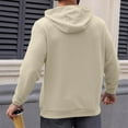 thumbnail image 4 of Mens Hoodies Long Sleeve Textured Hooded Sweatshirt Casual Lightweight Pullover Drawstring Hoodie With Kanga Pocket,Size M-3XL, 4 of 7