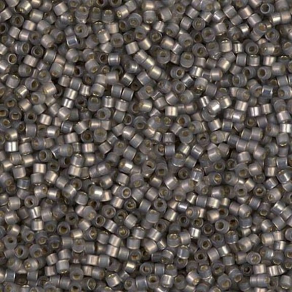 Miyuki Delica Seed Beads DB0631/DB631 11/0 Silver Lined Light Gray Opal 7.2 Grams