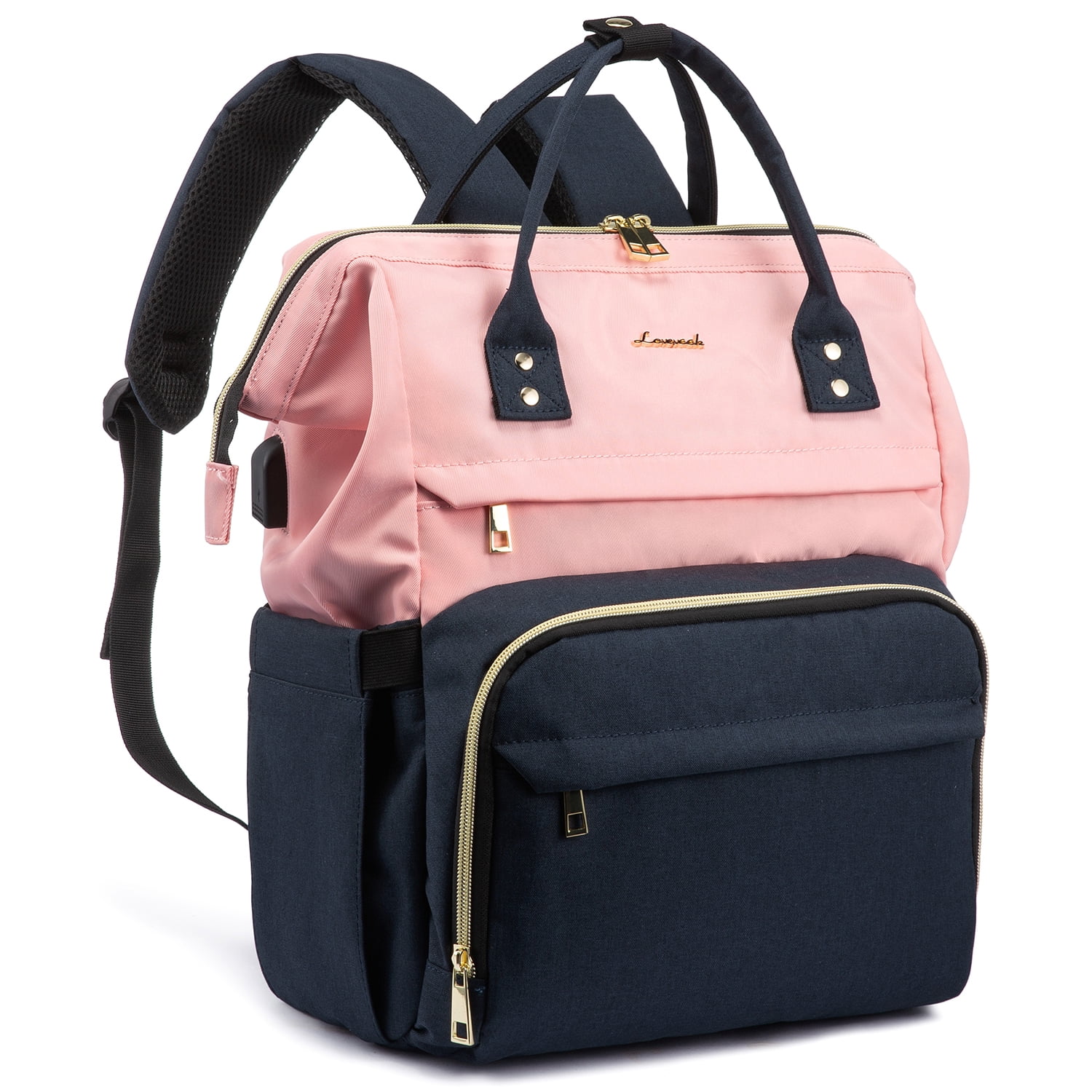 Lovevook Laptop Backpack for Women,17inch Business Computer Bag Teacher Nurse Backpack Purse with Anti-Thief Pocket, Larger Waterproof Travel Bag College Backpack with USB Charging Port