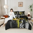 thumbnail image 4 of Castle Fairy Racing Car 3pcs King Size Comforter Sets,Extreme Sport Bedding Comforter Set,Graffiti Splash Super Cozy Bedding Set,Breathable Abstract Home Decor,Reversible, 4 of 8