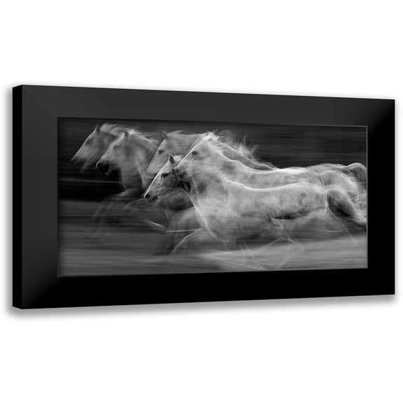 Malovrh, Milan 18x11 Black Modern Framed Museum Art Print Titled - Gallop in the repetition