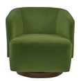 thumbnail image 2 of MINCETA Accent Chair,Modern Swivel Chairs for Living Room and Bedroom Reading with Wood Base,Velvet in Green, 2 of 5