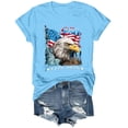 thumbnail image 5 of Duqingm American Flag Shirt 250 Years American Flag Shirt for Women 250th Anniversary USA T Shirt Independence Day Freedom Shirts Tops Sky Blue,2XL, 5 of 7
