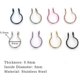 thumbnail image 5 of 2 Pcs Tiny Fashion No Piercing Needed Stainless Steel Women Cilp On Hoop Fake Nose Ring Body Jewelry Faux Septum, 5 of 5