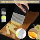thumbnail image 2 of Cortador ondulado de acero inoxidable Cortador de patatas para patatas, arrugas, patatas fritas Cuchilla vegetal con borde ondulado para verduras, patatas y cebollas Wmkox8yii WKGH46604, 2 of 9
