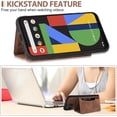 thumbnail image 6 of REQO Phone Case for Google Pixel 4 XL Wallet Cover with Tempered Glass Screen Protector and PU Leather Credit Card Holder Stand Slot Purse Cell Accessories Pixle 4XL Pixel4XL 4LX LX Women Men Brown, 6 of 7