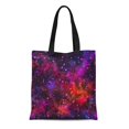 thumbnail image 1 of JSDART Canvas Tote Bag Abstract Colorful Universe Nebula Night Starry Sky Multicolor Outer Reusable Shoulder Grocery Shopping Bags Handbag, 1 of 1