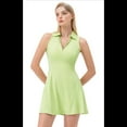 thumbnail image 1 of Vestido de Golf para Mujer, Vestido de Tenis con Bolsillos Cortos, Sin Mangas, Deportivo, para Entrenamiento, Atlético, Verde Fruta, XXL, 1 of 8