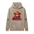thumbnail image 3 of MHFRRA Sudadera con Capucha Informal de Manga Larga, Suave y Cómoda, Ideal para Uso Diario y Actividades Al Aire Libre, con Cordón Ajustable y Un Espacioso Bolsillo Frontal Marrón, 3 of 3