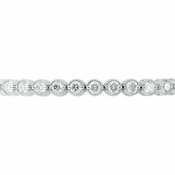 5.50CT Lab Grown Diamond Round Cut Tennis Bracelet 14K White Gold Fine Jewelry for Unisex Gifts